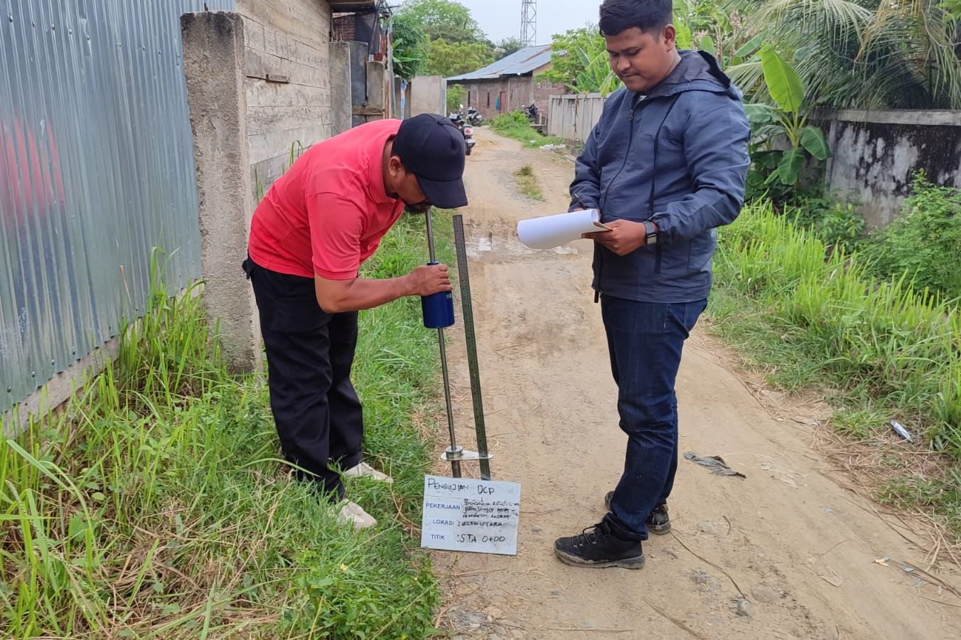 Pengujian Dynamic Cone Penetrometer (DCP) di Kecamatan Nibong, Kab Aceh Utara